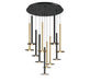 Lib & Co. Canada - LED Chandelier - Piatto - Matte Black and Plated Brushed Gold- Union Lighting Luminaires Decor