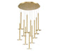 Lib & Co. Canada - LED Chandelier - Piatto - Plated Brushed Gold- Union Lighting Luminaires Decor