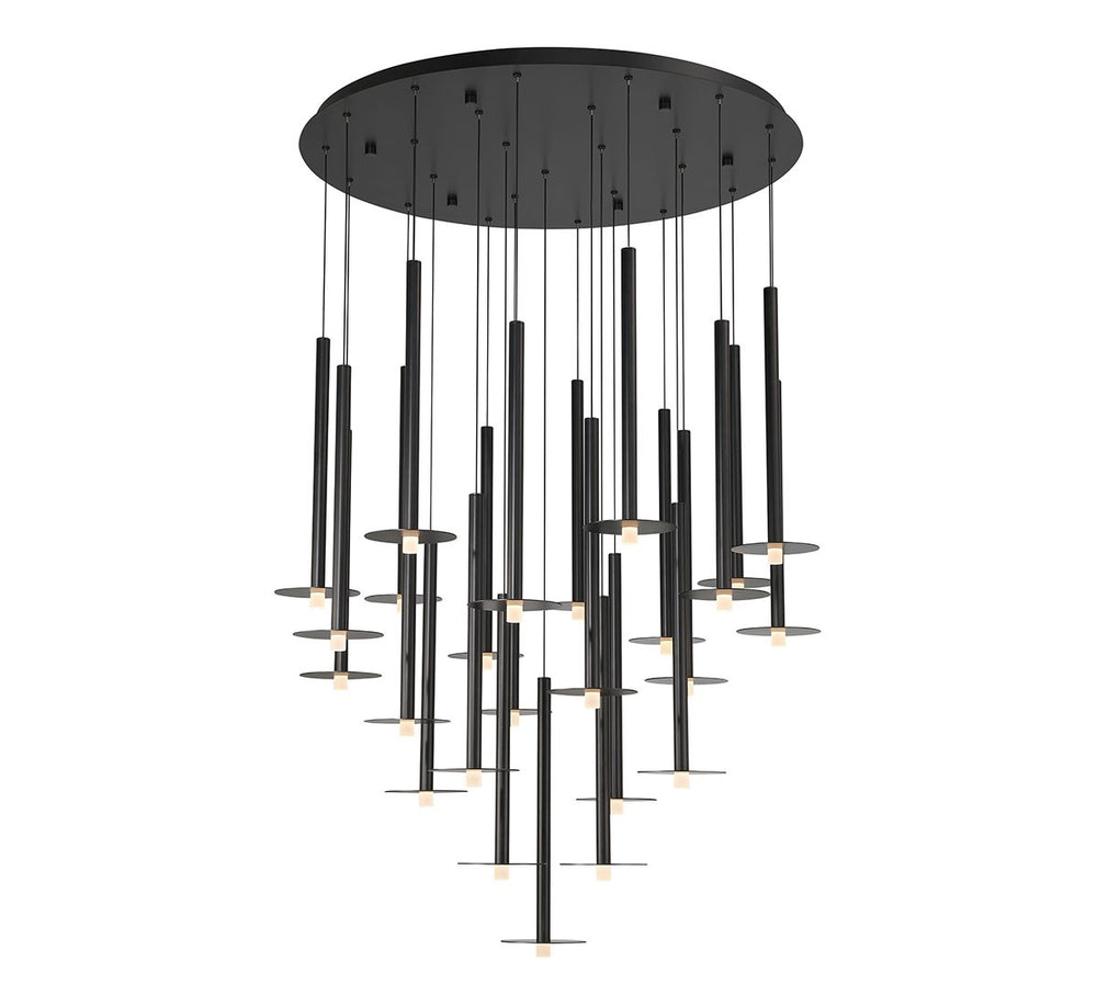 Lib & Co. Canada - LED Chandelier - Piatto - Matte Black- Union Lighting Luminaires Decor