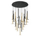 Lib & Co. Canada - LED Chandelier - Piatto - Matte Black and Brushed Gold- Union Lighting Luminaires Decor