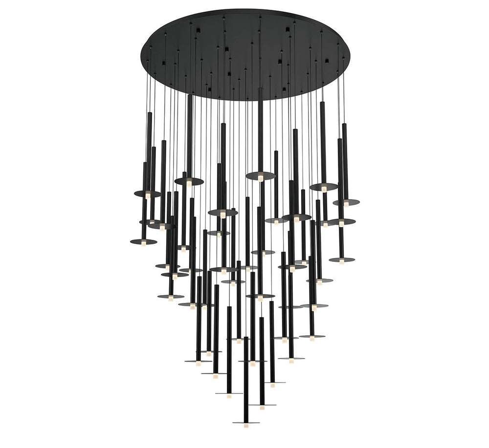 Lib & Co. Canada - LED Chandelier - Piatto - Matte Black- Union Lighting Luminaires Decor