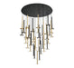Lib & Co. Canada - LED Chandelier - Piatto - Matte Black & Plated Brushed Gold- Union Lighting Luminaires Decor