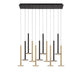 Lib & Co. Canada - LED Chandelier - Piatto - Matte Black and Brushed Gold- Union Lighting Luminaires Decor