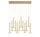 Lib & Co. Canada - LED Chandelier - Piatto - Brushed Gold- Union Lighting Luminaires Decor