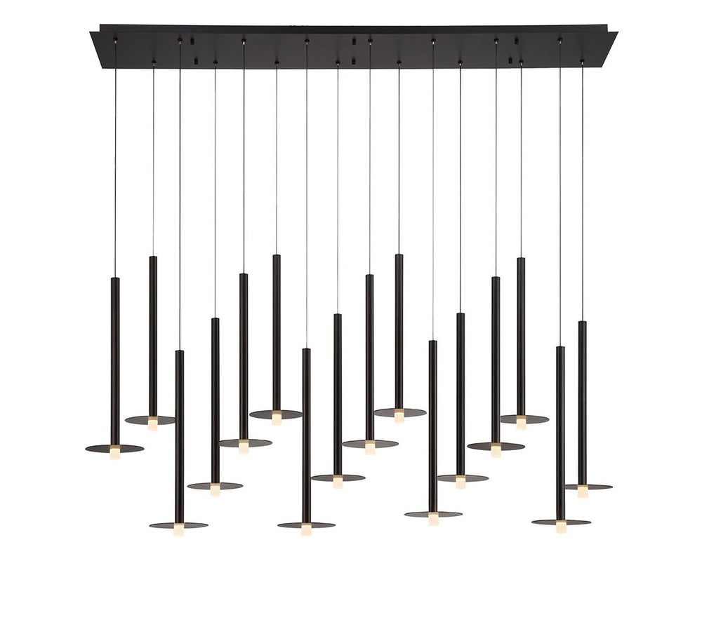Lib & Co. Canada - LED Chandelier - Piatto - Matte Black- Union Lighting Luminaires Decor