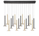 Lib & Co. Canada - LED Chandelier - Piatto - Matte Black and Brushed Gold- Union Lighting Luminaires Decor