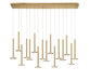 Lib & Co. Canada - LED Chandelier - Piatto - Plated Brushed Gold- Union Lighting Luminaires Decor