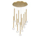Lib & Co. Canada - LED Chandelier - Soffio - Plated brushed gold- Union Lighting Luminaires Decor