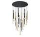 Lib & Co. Canada - LED Chandelier - Soffio - Matte Black and Brushed Gold- Union Lighting Luminaires Decor