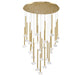 Lib & Co. Canada - LED Chandelier - Soffio - Plated Brushed Gold- Union Lighting Luminaires Decor