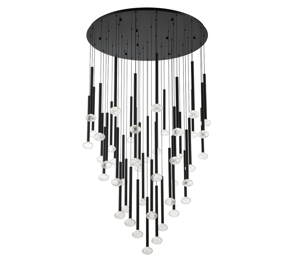 Lib & Co. Canada - LED Chandelier - Soffio - Matte Black- Union Lighting Luminaires Decor