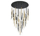 Lib & Co. Canada - LED Chandelier - Soffio - Matte Black and Brushed Gold- Union Lighting Luminaires Decor