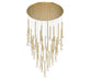 Lib & Co. Canada - LED Chandelier - Soffio - Plated Brushed Gold- Union Lighting Luminaires Decor