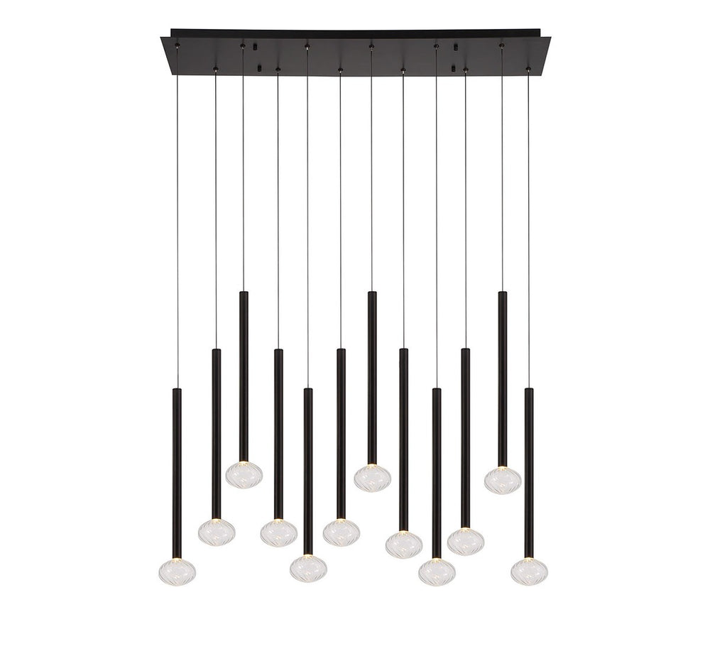 Lib & Co. Canada - LED Chandelier - Soffio - Matte Black- Union Lighting Luminaires Decor