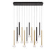 Lib & Co. Canada - LED Chandelier - Soffio - Matte Black and Brushed Gold- Union Lighting Luminaires Decor