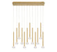 Lib & Co. Canada - LED Chandelier - Soffio - Plated Brushed Gold- Union Lighting Luminaires Decor