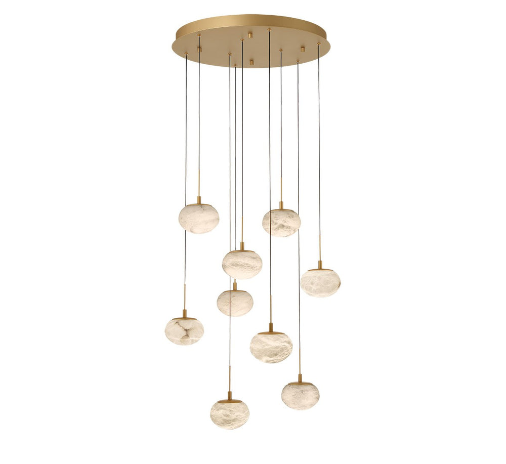 Lib & Co. Canada - LED Chandelier - Calcolo - Painted Antique Brass- Union Lighting Luminaires Decor