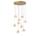 Lib & Co. Canada - LED Chandelier - Calcolo - Painted Antique Brass- Union Lighting Luminaires Decor