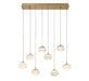 Lib & Co. Canada - LED Chandelier - Calcolo - Painted Antique Brass- Union Lighting Luminaires Decor