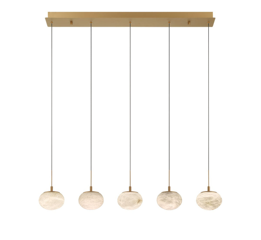 Lib & Co. Canada - LED Chandelier - Calcolo - Painted Antique Brass- Union Lighting Luminaires Decor