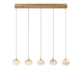 Lib & Co. Canada - LED Chandelier - Calcolo - Painted Antique Brass- Union Lighting Luminaires Decor