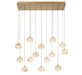 Lib & Co. Canada - LED Chandelier - Calcolo - Painted Antique Brass- Union Lighting Luminaires Decor