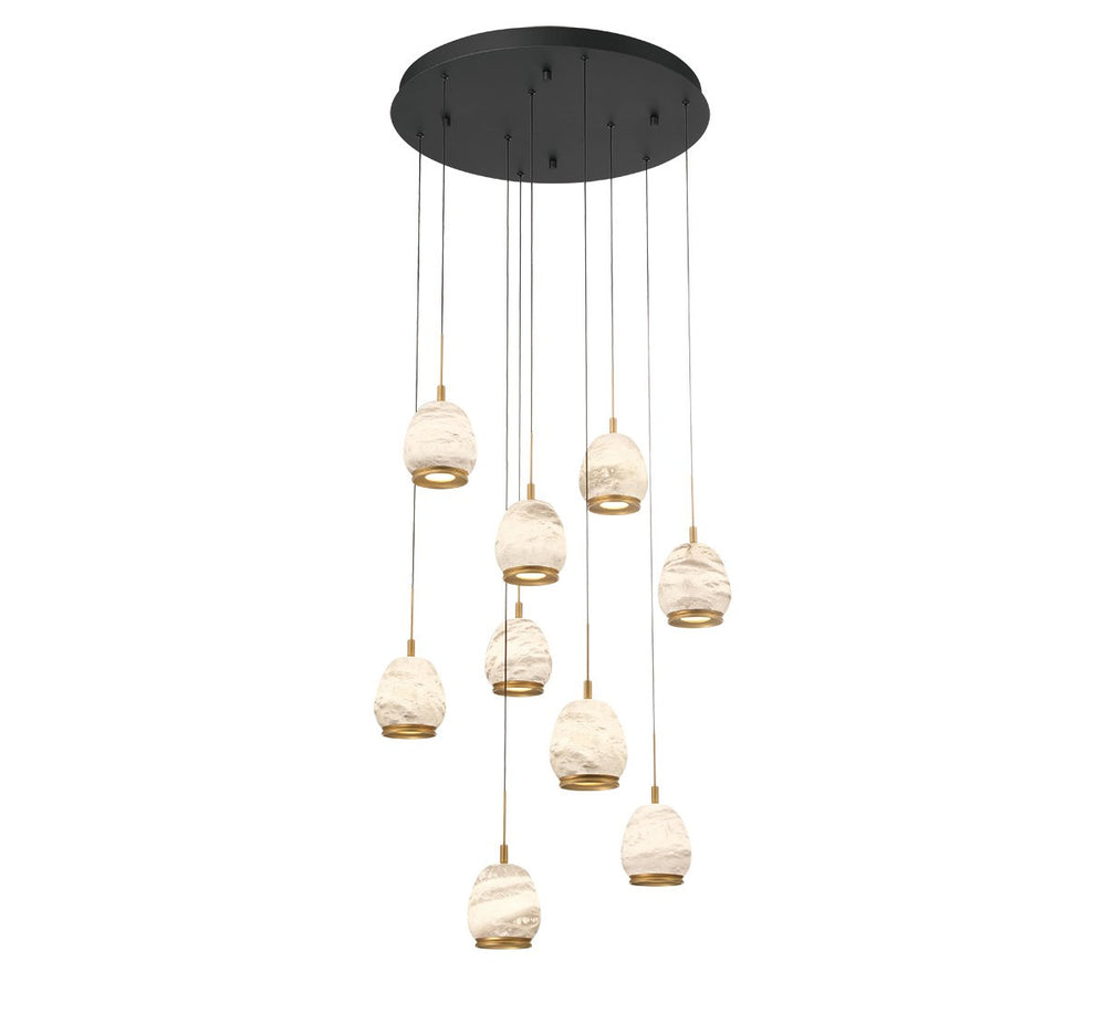 Lib & Co. Canada - LED Chandelier - Lucidata - Matte Black- Union Lighting Luminaires Decor