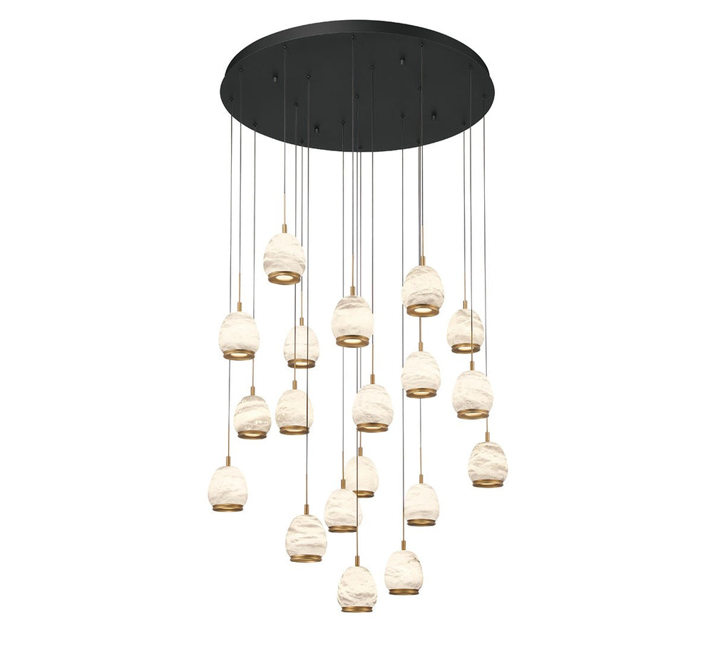 Lib & Co. Canada - LED Chandelier - Lucidata - Matte Black- Union Lighting Luminaires Decor