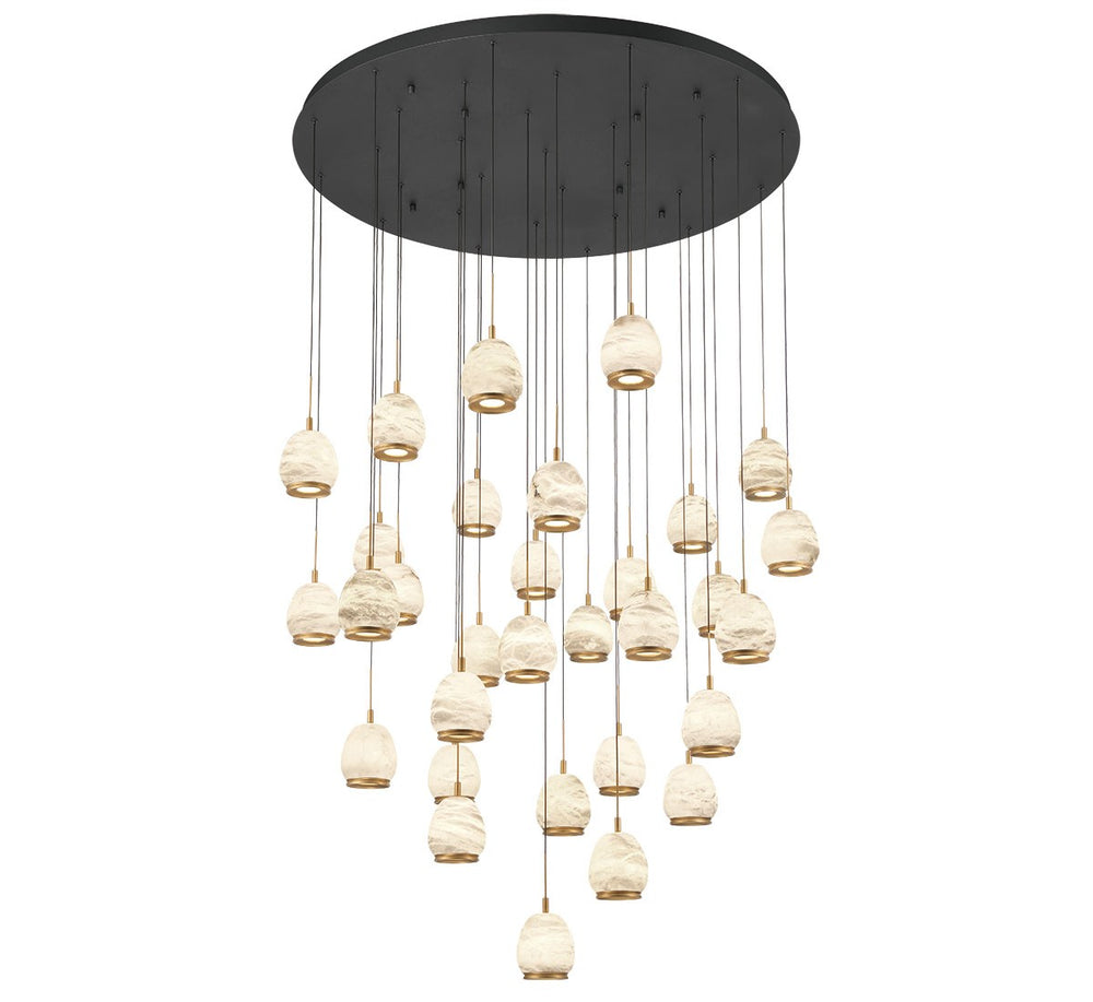 Lib & Co. Canada - LED Chandelier - Lucidata - Matte Black- Union Lighting Luminaires Decor