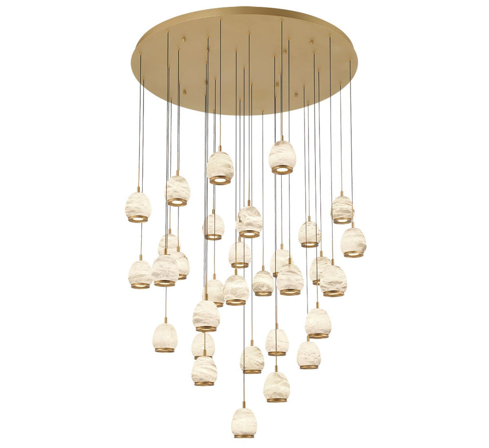 Lib & Co. Canada - LED Chandelier - Lucidata - Painted Antique Brass- Union Lighting Luminaires Decor