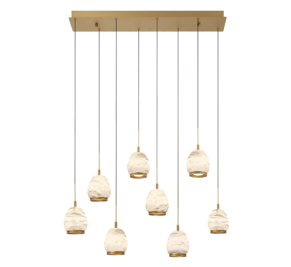 Lib & Co. Canada - LED Chandelier - Lucidata - Painted Antique Brass- Union Lighting Luminaires Decor