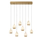 Lib & Co. Canada - LED Chandelier - Lucidata - Painted Antique Brass- Union Lighting Luminaires Decor