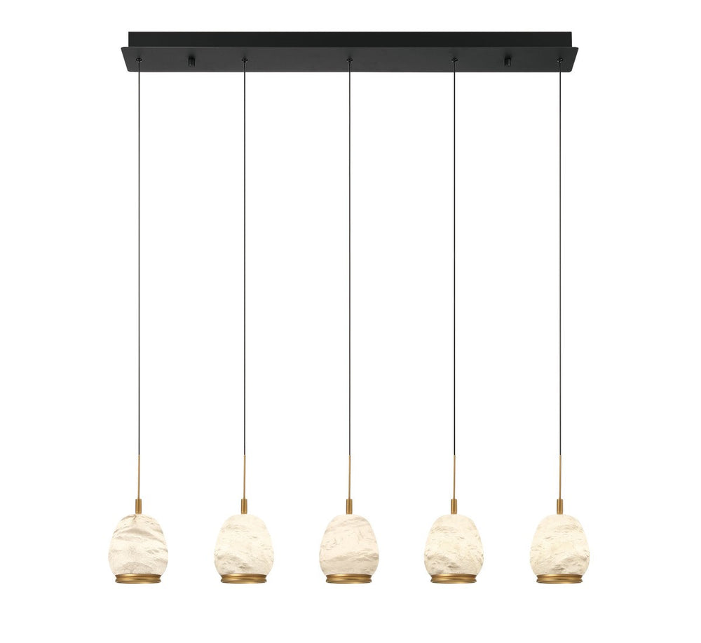 Lib & Co. Canada - LED Chandelier - Lucidata - Matte Black- Union Lighting Luminaires Decor
