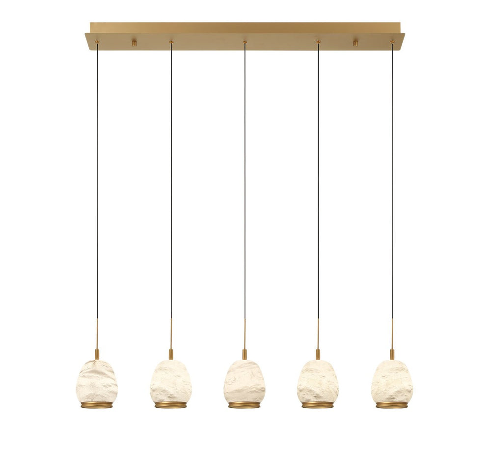 Lib & Co. Canada - LED Chandelier - Lucidata - Painted Antique Brass- Union Lighting Luminaires Decor