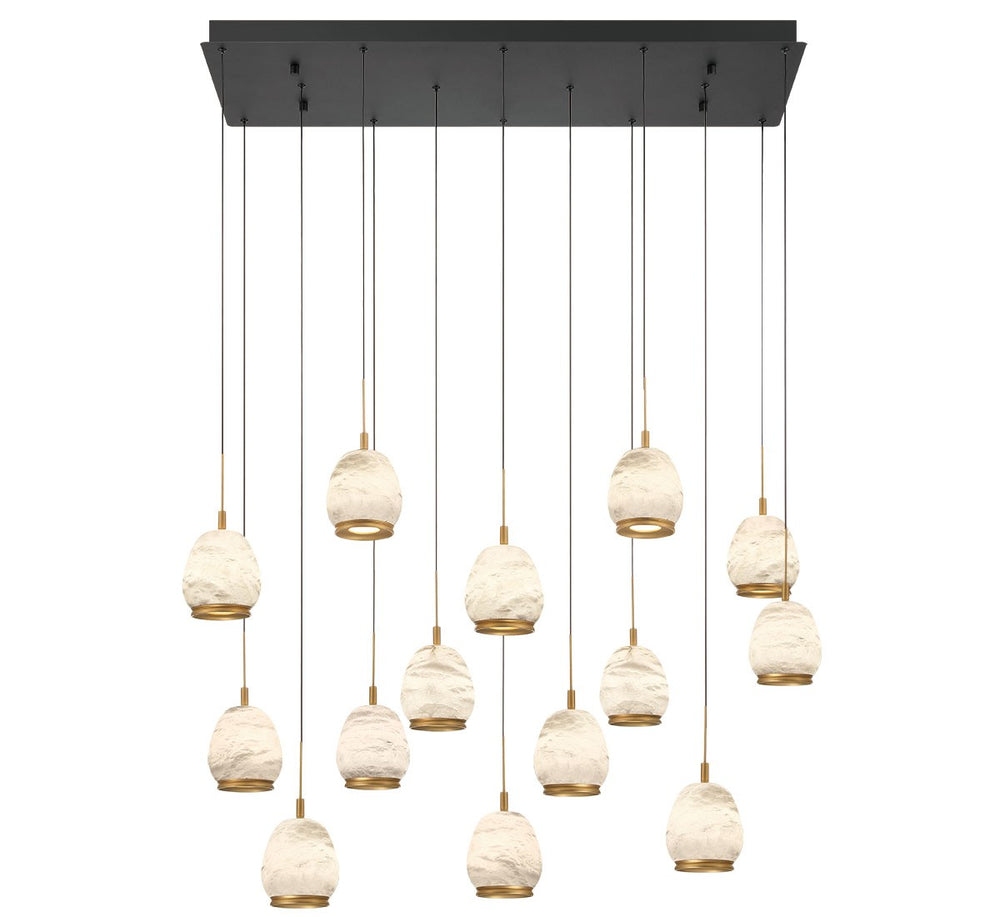 Lib & Co. Canada - LED Chandelier - Lucidata - Matte Black- Union Lighting Luminaires Decor