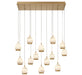 Lib & Co. Canada - LED Chandelier - Lucidata - Painted Antique Brass- Union Lighting Luminaires Decor