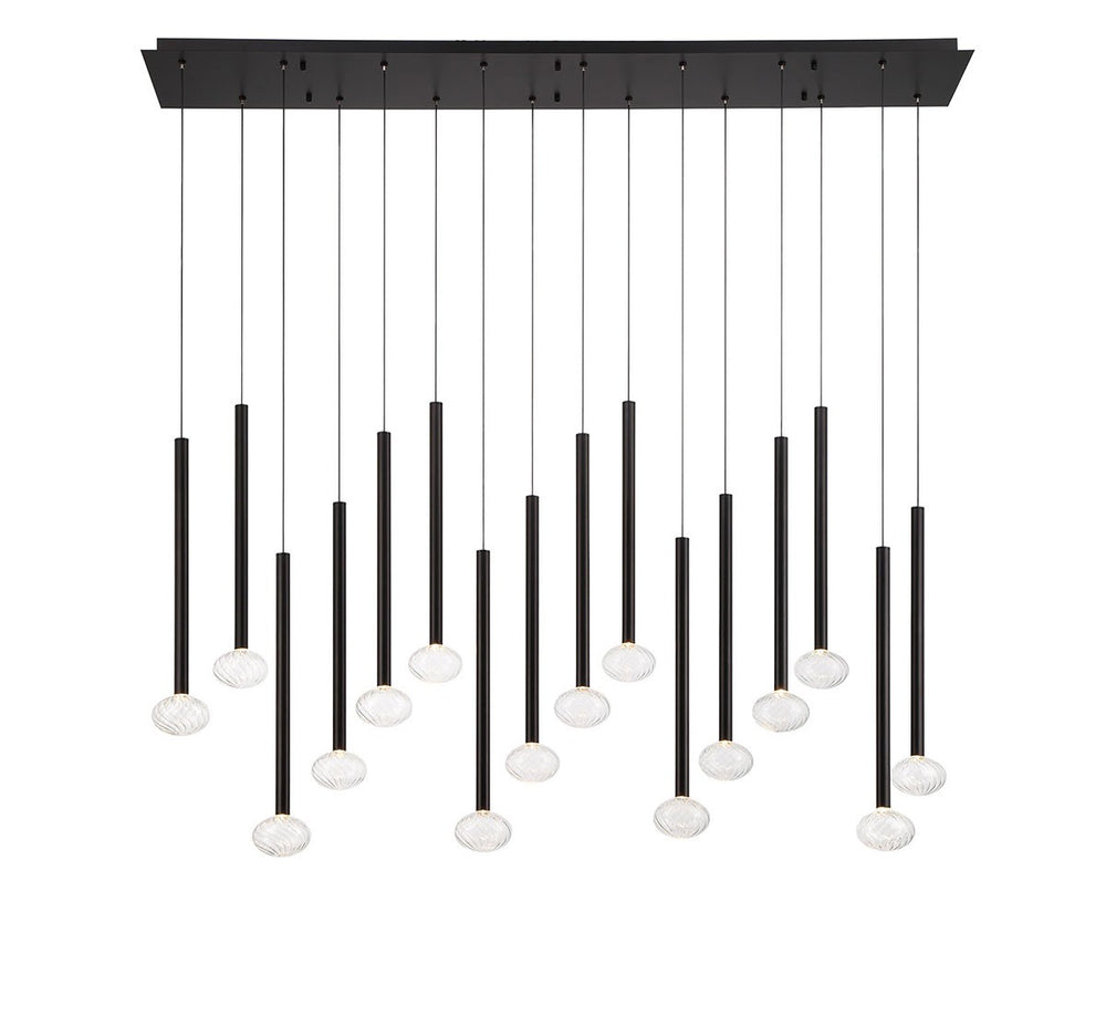 Lib & Co. Canada - LED Chandelier - Soffio - Matte Black- Union Lighting Luminaires Decor