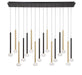 Lib & Co. Canada - LED Chandelier - Soffio - Matte Black and Brushed Gold- Union Lighting Luminaires Decor