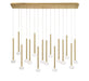 Lib & Co. Canada - LED Chandelier - Soffio - Plated Brushed Gold- Union Lighting Luminaires Decor