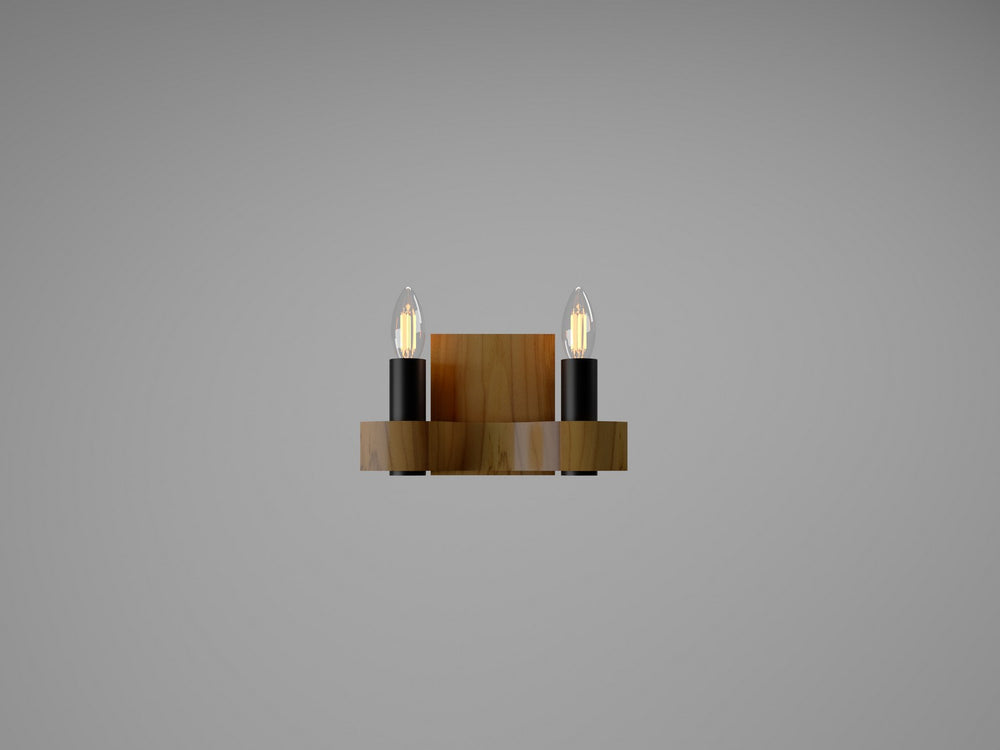 Accord Lighting - One Light Wall Lamp - Flow - Teak- Union Lighting Luminaires Decor
