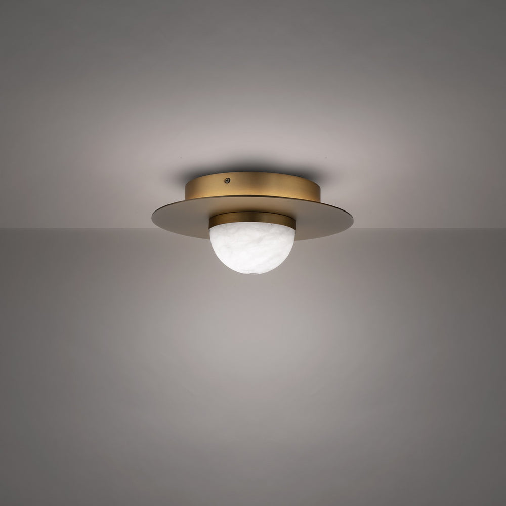 Modern Forms Canada - LED Flush Mount - Landed - Aged Brass- Union Lighting Luminaires Decor