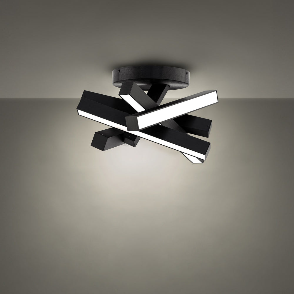 Modern Forms Canada - LED Flush Mount - Chaos - Black- Union Lighting Luminaires Decor