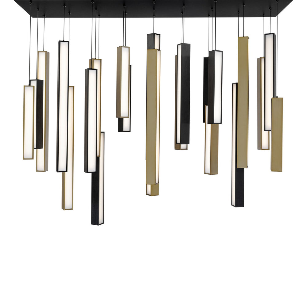 Modern Forms Canada - LED Pendant - Chaos - Black/Aged Brass & Black- Union Lighting Luminaires Decor