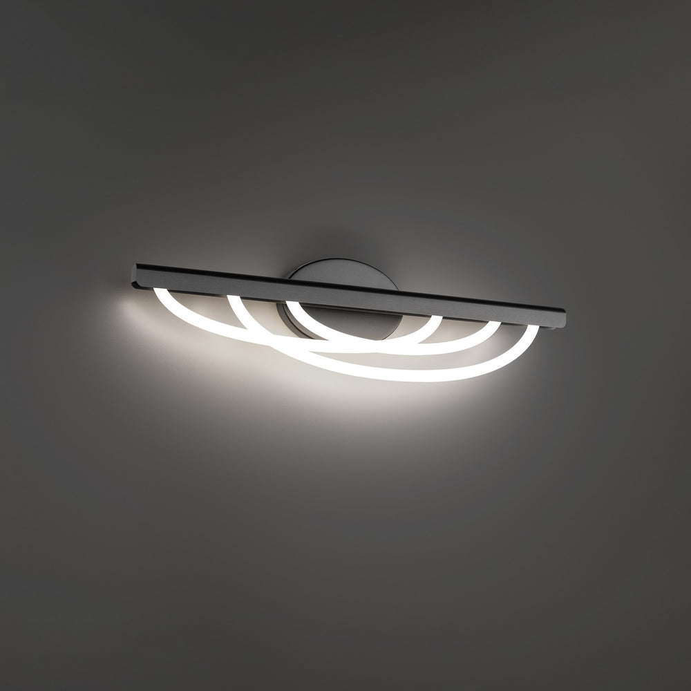 Modern Forms Canada - LED Bath Vanity - Swoop - Black- Union Lighting Luminaires Decor