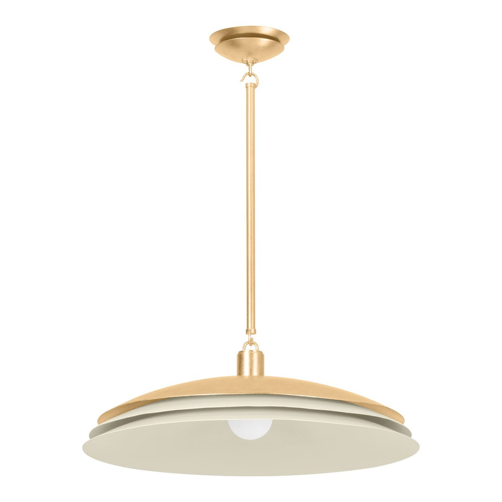 Hudson Valley Canada - One Light Pendant - Oneida - Vintage Gold Leaf/Soft Sand- Union Lighting Luminaires Decor