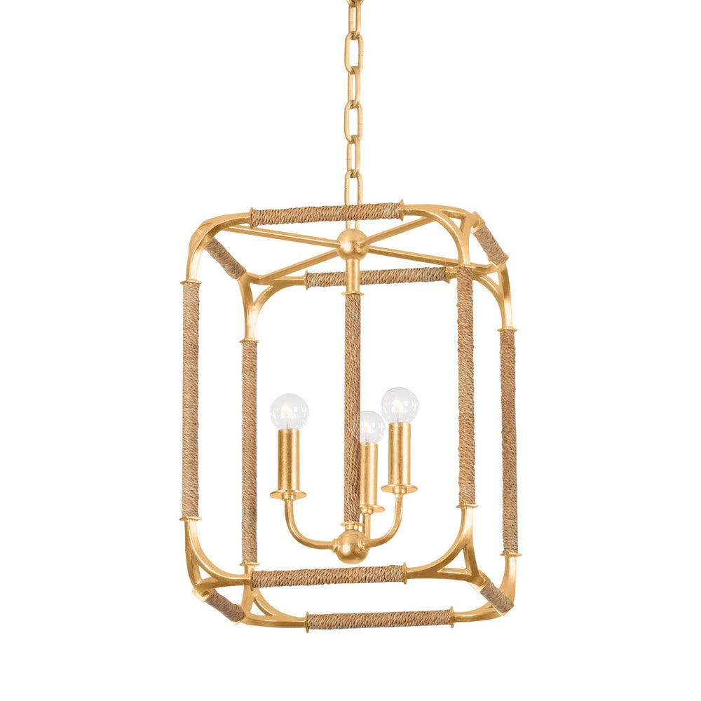 Hudson Valley Canada - Three Light Lantern - Laurenceston - Gold Leaf- Union Lighting Luminaires Decor
