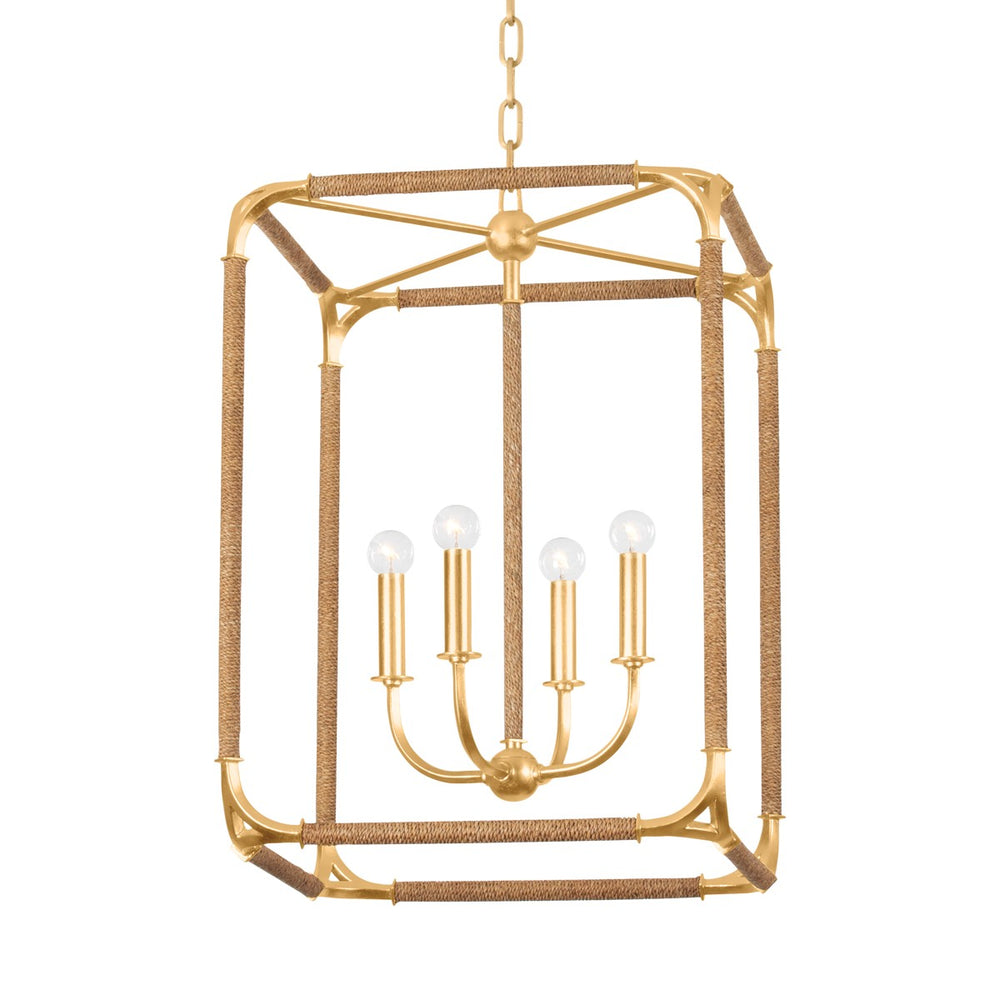 Hudson Valley Canada - Four Light Lantern - Laurenceston - Gold Leaf- Union Lighting Luminaires Decor