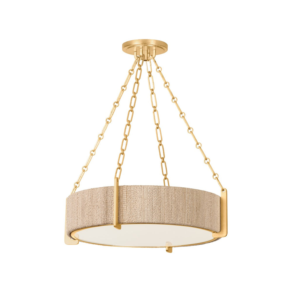 Hudson Valley Canada - Four Light Chandelier - Quebec - Gold Leaf- Union Lighting Luminaires Decor