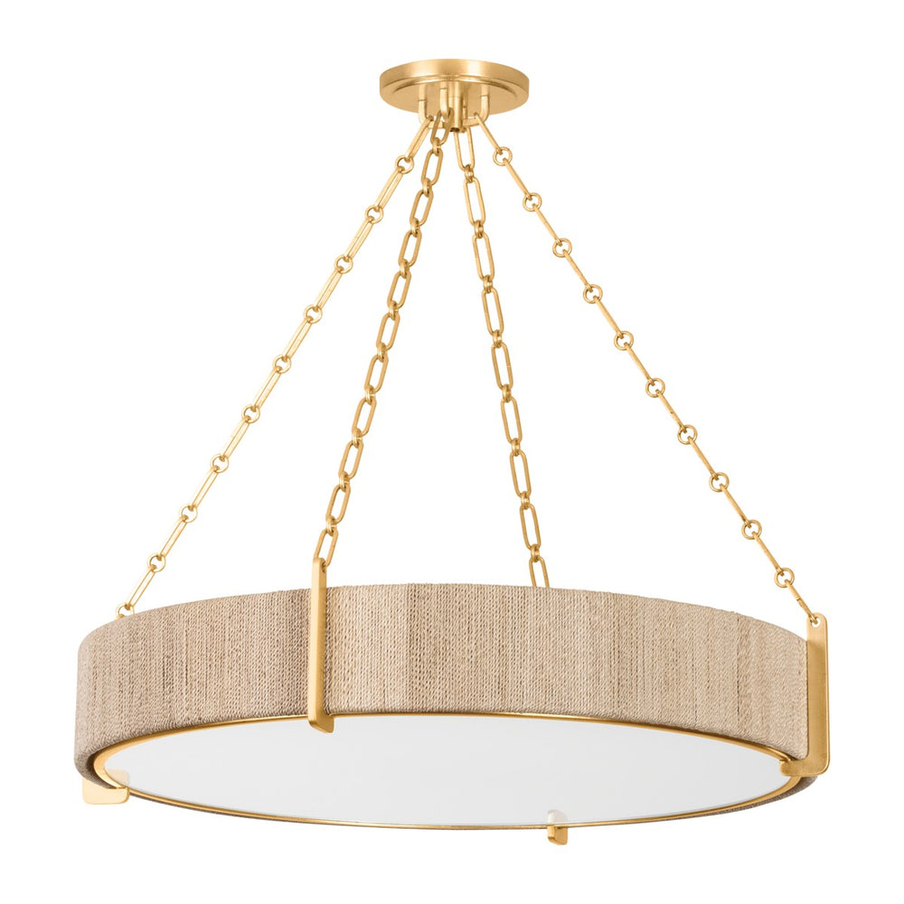Hudson Valley Canada - Six Light Chandelier - Quebec - Gold Leaf- Union Lighting Luminaires Decor