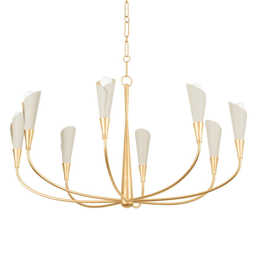 Hudson Valley Canada - Eight Light Chandelier - Montrose - Vintage Gold Leaf/Soft Sand- Union Lighting Luminaires Decor